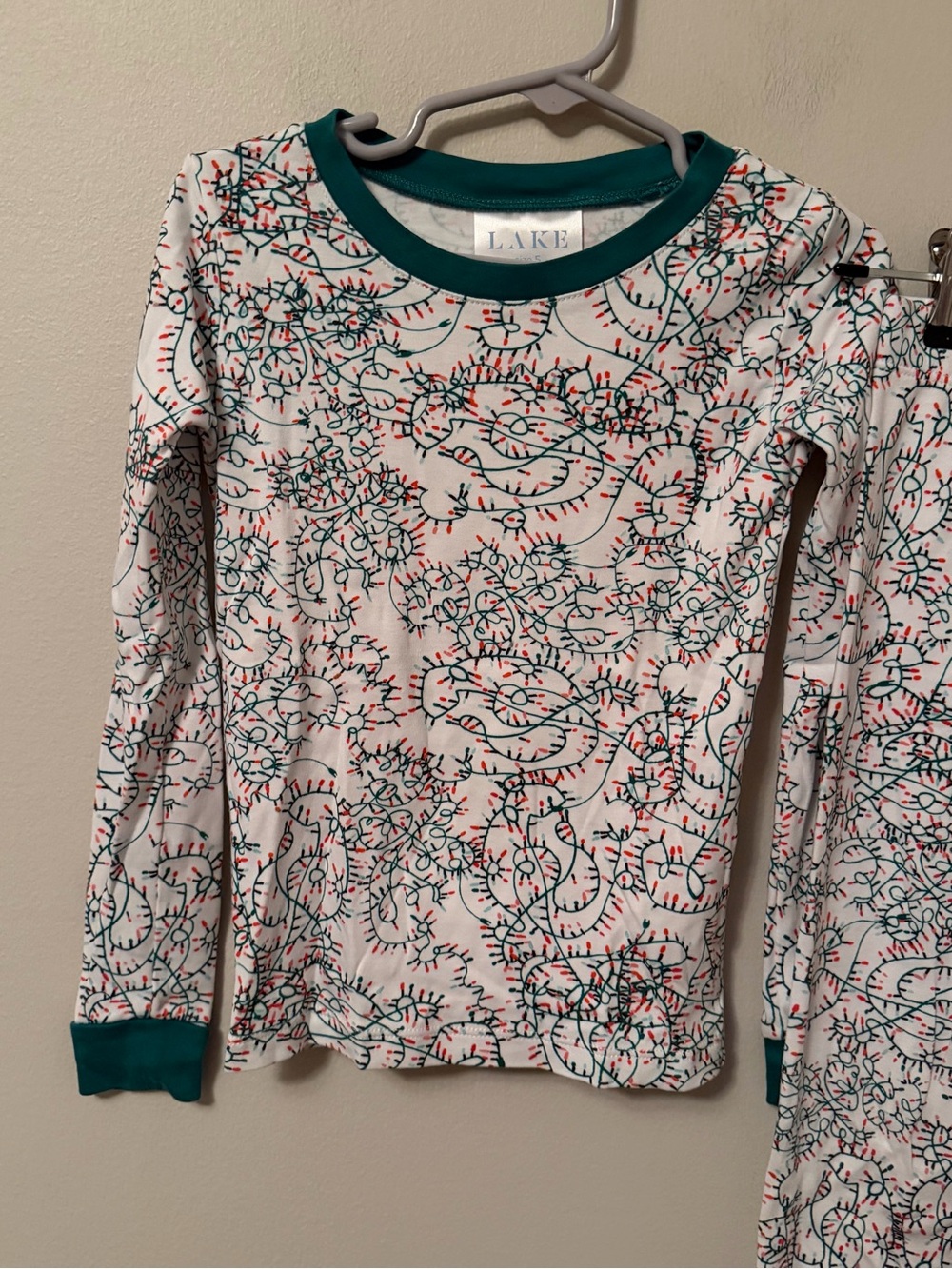 Lake White Holiday Light Print Pajama Set - Picture 2 of 4